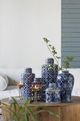 A & B Home 2-Piece Blue/White Porcelain Jars Set-4