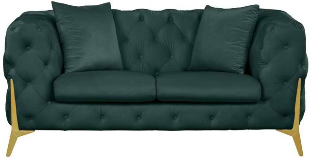 Meridian Furniture Kingdom Green Velvet Loveseat-1