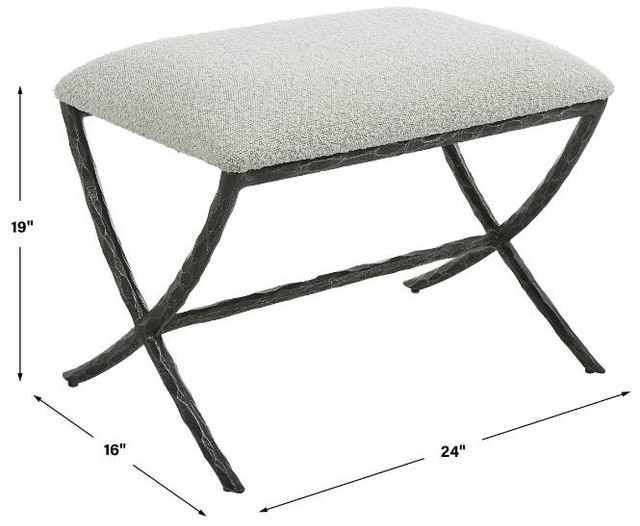 Uttermost® Brisby Black/White Bench-2