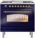 Ilve® Nostalgie II Series 36" Midnight Blue Pro Style Dual Fuel Range-1