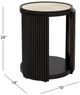 Bassett Mirror Rivera Gold Tinted End Table with Black Base-5
