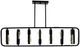YHD Elliptical Matte Black 7-Light Island Lighting-5