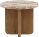 Dovetail Furniture Layna Beige Side Table with Natural Base-1