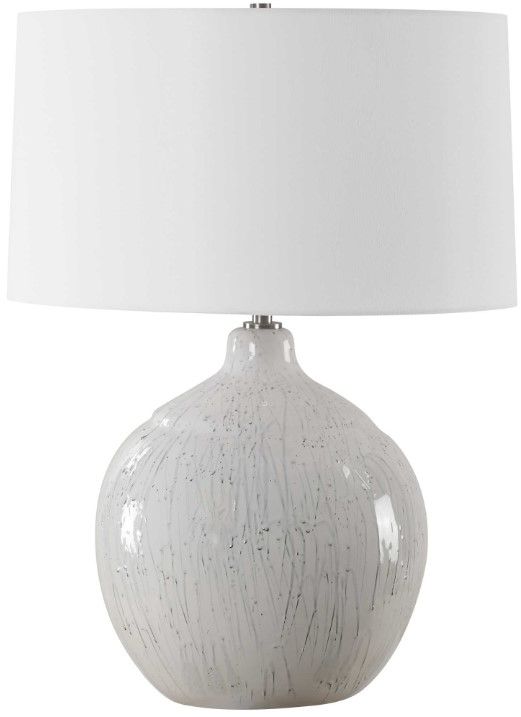 Uttermost® Dribble White Glaze Table Lamp-0