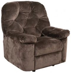Hughes Furniture® Olympian Chocolate Rocker Manual Recliner