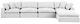 Meridian Furniture Comfy 5-Piece White Sectional-1