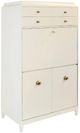 Harp & Finial® Neely Ivory/Walnut Plateau Secretary Desk-0