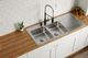 Elkay Lustertone® Classic Lustrous Satin 48" x 22" x 7-5/8" 2-Hole Equal Double Bowl Drop-In Sink with Right Drainboard-2