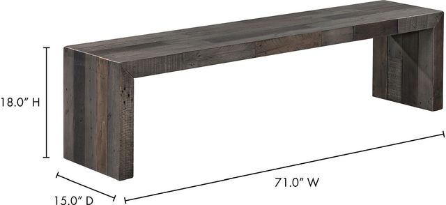 Moe's Home Collection Vintage Grey Large Bench-2