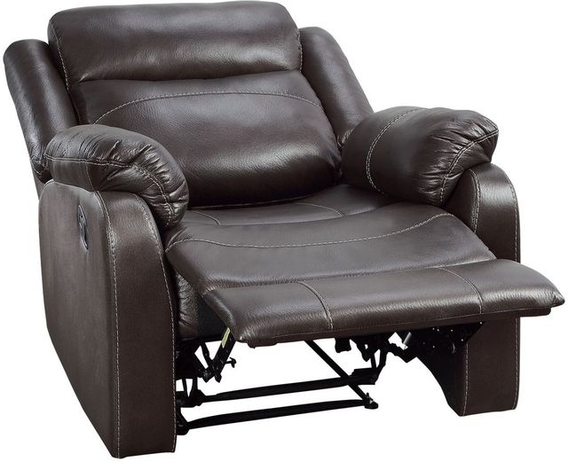 Mazin Furniture Yerba Dark Brown Lay Flat Reclining Chair-1