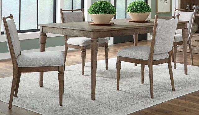 Liberty Furniture Hickory Grove 5-Piece Elliston Oatmeal/Heirloom Brown Optional Rectangular Dining Table Set-0