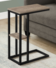 Monarch Specialties Inc. Dark Taupe 25"H Accent Table with Black Metal Base-2