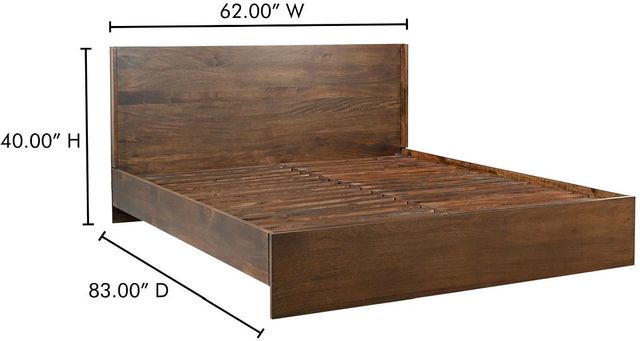 Moe's Home Collection Everett Dark Brown Queen Panel Bed-2
