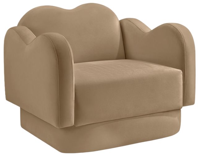 Meridian Furniture Bloom Camel Velvet Upholstered Accent Chair-0