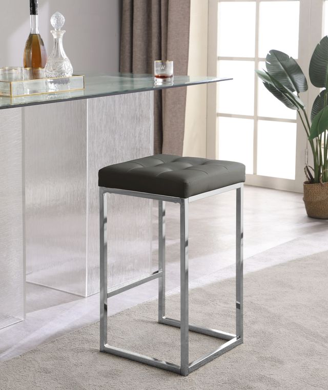 Meridian Furniture Nicola Gray Faux Leather Counter Stool-3