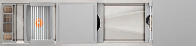 The Galley® Exclusive Gray Resin / Resin+ Ideal Work&WashStation™ 7D with Eight Tool Culinary Kit and Four Tool Wash Kit-0