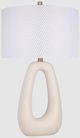 Classy Living 2-Piece Serenity Loop Textured White Table Lamp Set-0