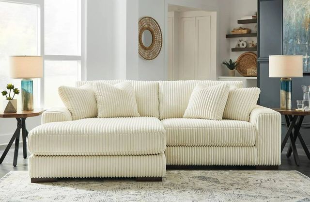 Signature Design by Ashley® Lindyn 2-Piece Ivory Left-Arm Facing Sectional and Chaise-1