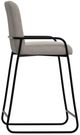 International Furniture Direct Seating Blacksmithing Matte Black/Ivory 49" Barstool-3