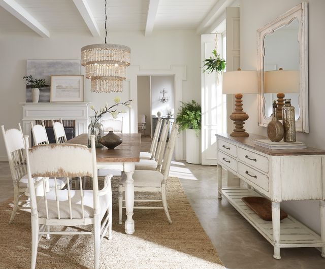 Hooker® Furniture Americana Biscuit/Daisy Dining Side Chair-1