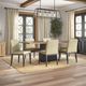 Amisco Customizable Lucarelli 84" Rectangular Dining Table with Decorative Bolts and 1.5" Solid Birch Top-3