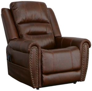Flexsteel® Oscar Brown Power Lift Recliner with Power Headrest