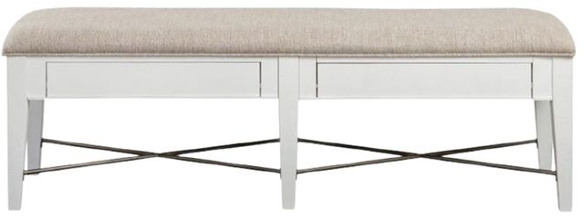 Magnussen Home® Heron Cove Baja Fog/Chalk White Upholstered Bench-3