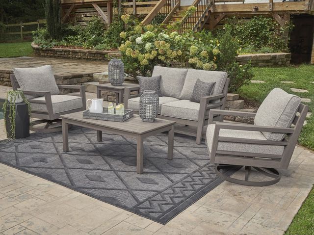 Signature Design by Ashley® Hillside Barn Brown/Gray Fabric/Resin Outdoor Loveseat with Cushion-5