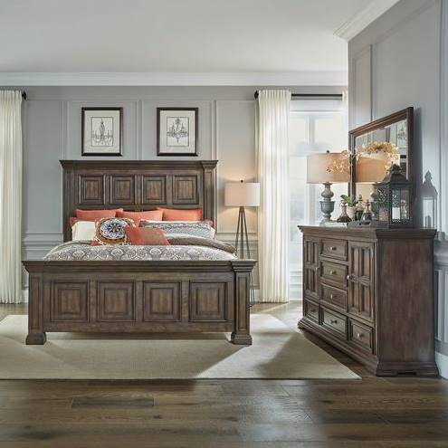 Liberty Furniture Big Valley 3 Piece Brownstone Queen Bedroom Set Sunshine Furniture Tulsa OK