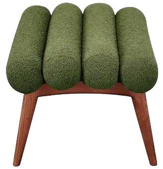 Moe's Home Collection Arlo Dark Green Accent Stool-3