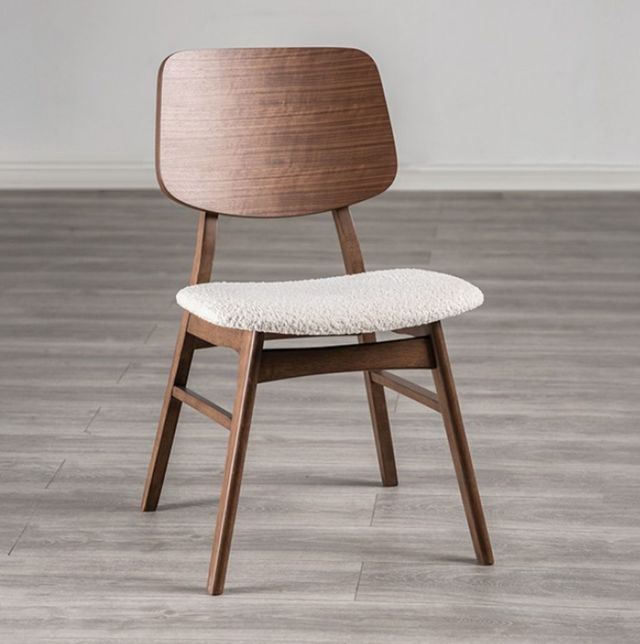 Furniture of America® Narvik 2-Piece Beige/Walnut Side Chair Set-1