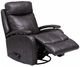 BarcaLounger® Duffy Ryegate Gray Leather Manual Swivel Glider Recliner-1
