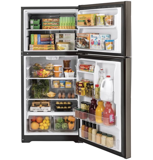 GE® 30" 19.1 Cu. Ft. Slate Top Freezer Refrigerator-2