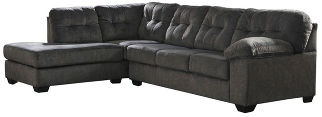 Signature Design by Ashley® Accrington 2-Piece Granite Sectional with Ottoman Set-1