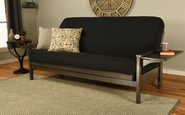 Kodiak Furniture Canton Black 8" Coil Hinged Innerspring Full Futon Mattress -2