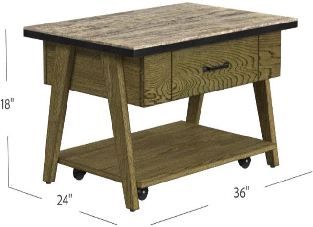 Null Furniture Oak Park Natural Oak Rectangular Cocktail Table-3