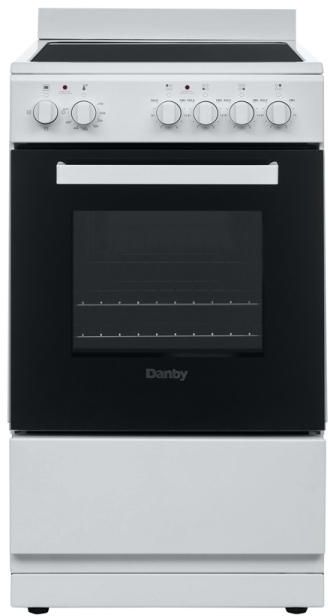 Danby 20" White Glass Top Freestanding Electric Range-0