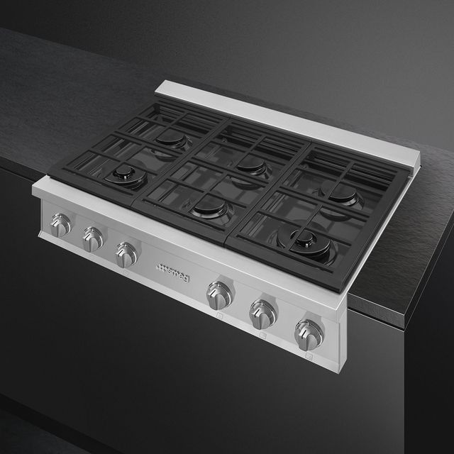 Smeg Portofino 36" Stainless Steel Gas Rangetop-1