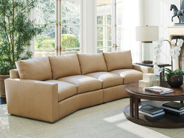 Lexington Home Silverado Ashbury 2-Piece Tan Leather Sectional Sofa-1
