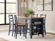 Signature Design by Ashley® Gesthaven 5-Piece Natural/Blue Counter Height Dining Table Set-3