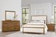 LM Co Home By Vaughan-Bassett Crafted Cherry by Ben & Erin Napier Medium Cherry Queen Upholstered Panel Bed-1