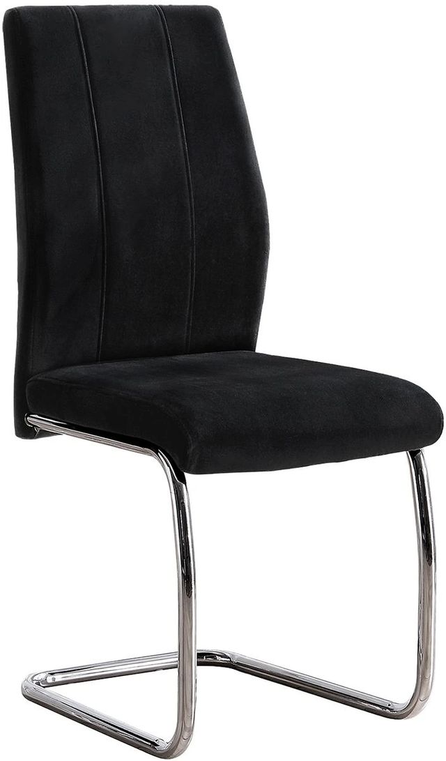 Monarch Specialties Inc. 2-Piece Black Velvet Side Chair Set-0