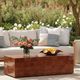 Dovetail Furniture Denslow Rust Concrete Outdoor Coffee Table-1