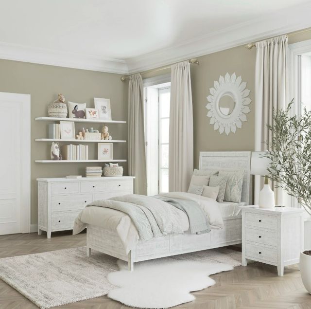 Jofran Inc. Maxton Ivory Youth Twin Panel Bed-1