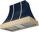 AGA Cascade 36" Indigo Wall Mounted Range Hood with Brushed Brass Trim-0