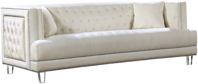 Meridian Furniture Lucas Cream Upholstered Sofa-0
