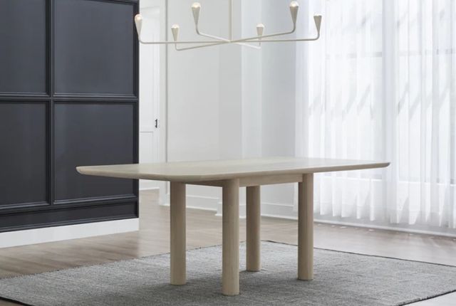 Modus Furniture Liv White Sand Rectangular Dining Table-1