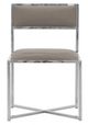Modus Furniture Amalfi Chrome/Taupe Upholstered Dining X-Base Side Chair-2
