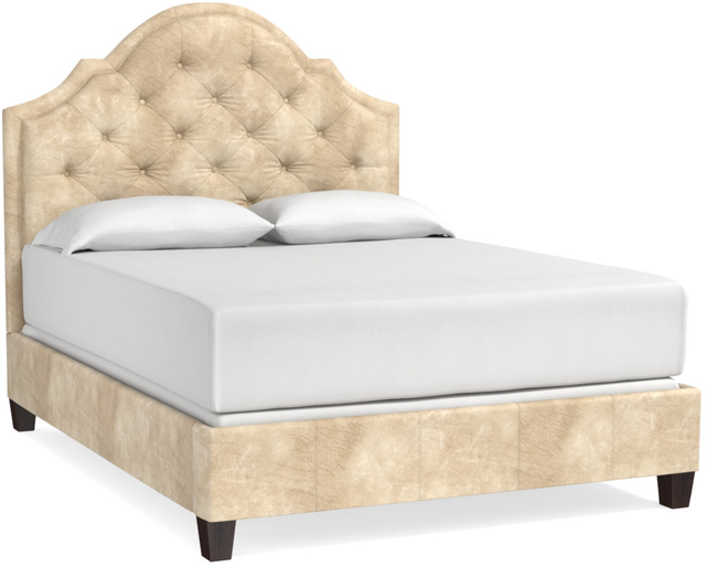 Bassett® Furniture Custom Upholstered Beds Barcelona Leather Bonnet Bed-0