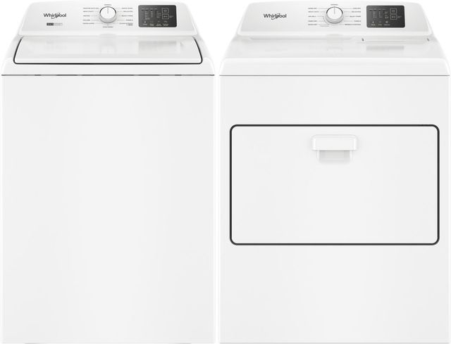 Whirlpool® White Top Load Washer & Electric Dryer Laundry Pair-0